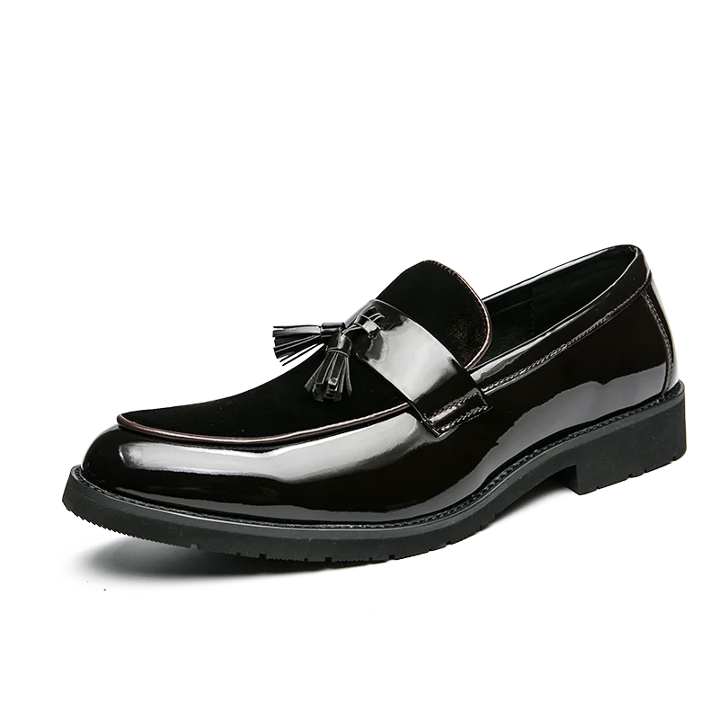 Men's Pointed Toe Suede Leather Oxfords Casual Dress Shoes Comfortable Breathable Slip-On Loafers for Business And Office
