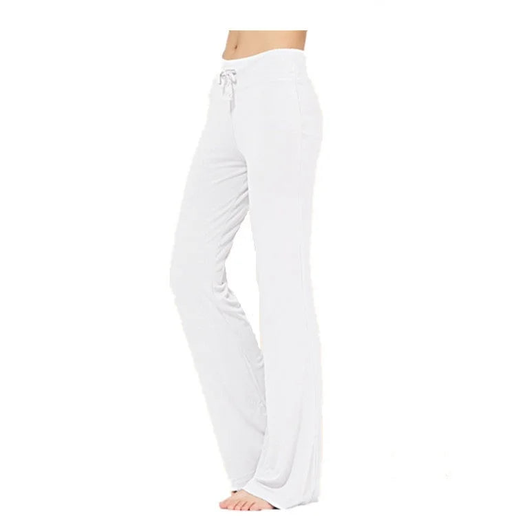 Yoga Flare Leggings for Women High-Waist Wide-Leg Seamless Fitness Workout Pants Gym Elastic Tights Sport Exercise Trousers