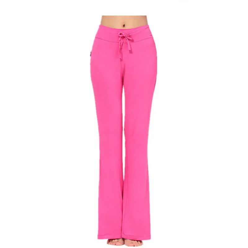 Yoga Flare Leggings for Women High-Waist Wide-Leg Seamless Fitness Workout Pants Gym Elastic Tights Sport Exercise Trousers