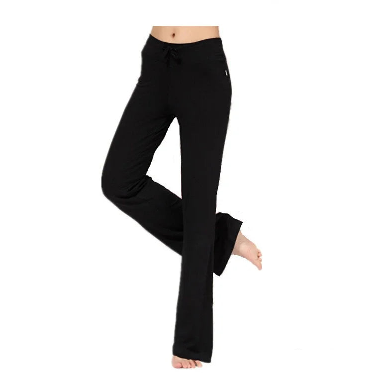Yoga Flare Leggings for Women High-Waist Wide-Leg Seamless Fitness Workout Pants Gym Elastic Tights Sport Exercise Trousers