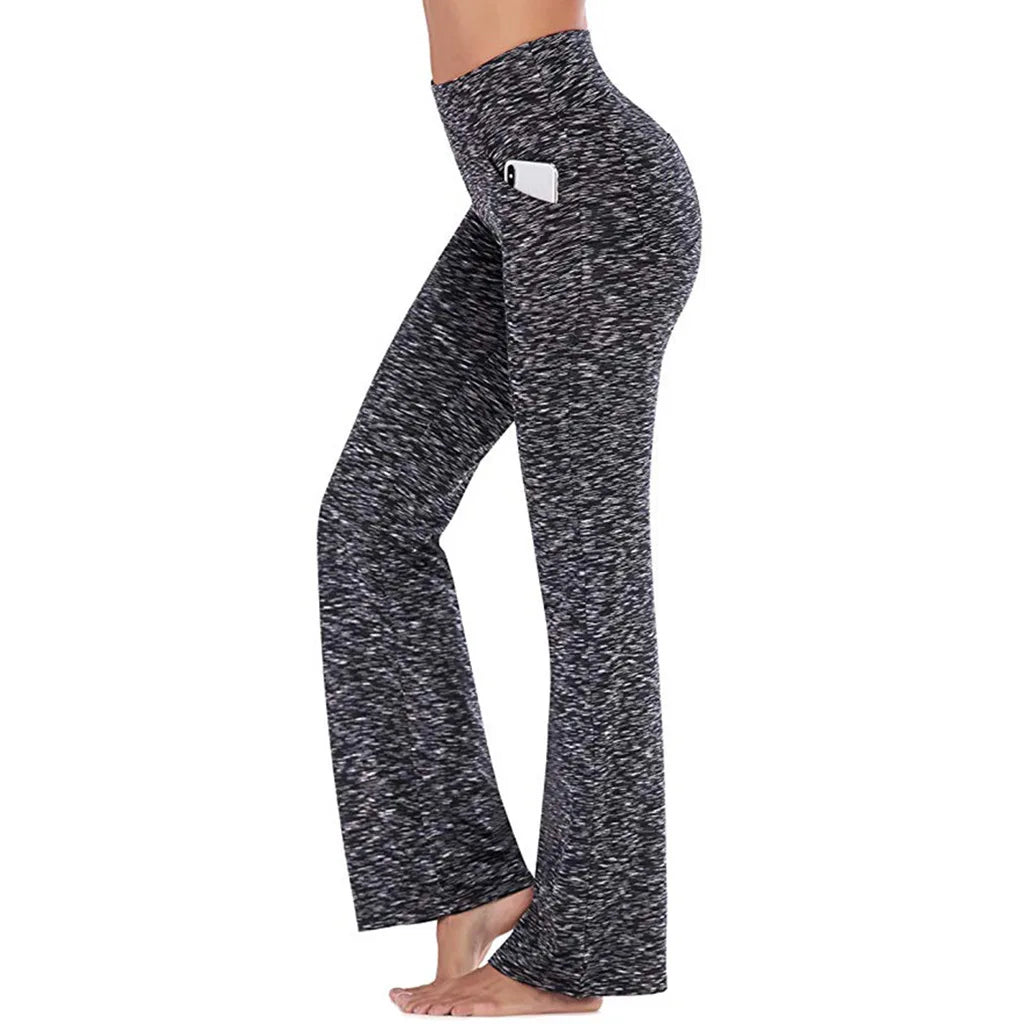 Elegant High-Waist Palazzo Pants for Women Flared Wide-Leg Trousers Solid Color OL Career Wear Killer Style Full-Length Polyester