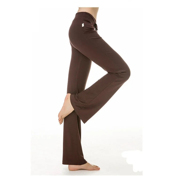 Yoga Flare Leggings for Women High-Waist Wide-Leg Seamless Fitness Workout Pants Gym Elastic Tights Sport Exercise Trousers