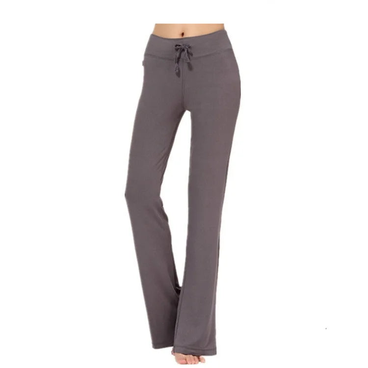 Yoga Flare Leggings for Women High-Waist Wide-Leg Seamless Fitness Workout Pants Gym Elastic Tights Sport Exercise Trousers