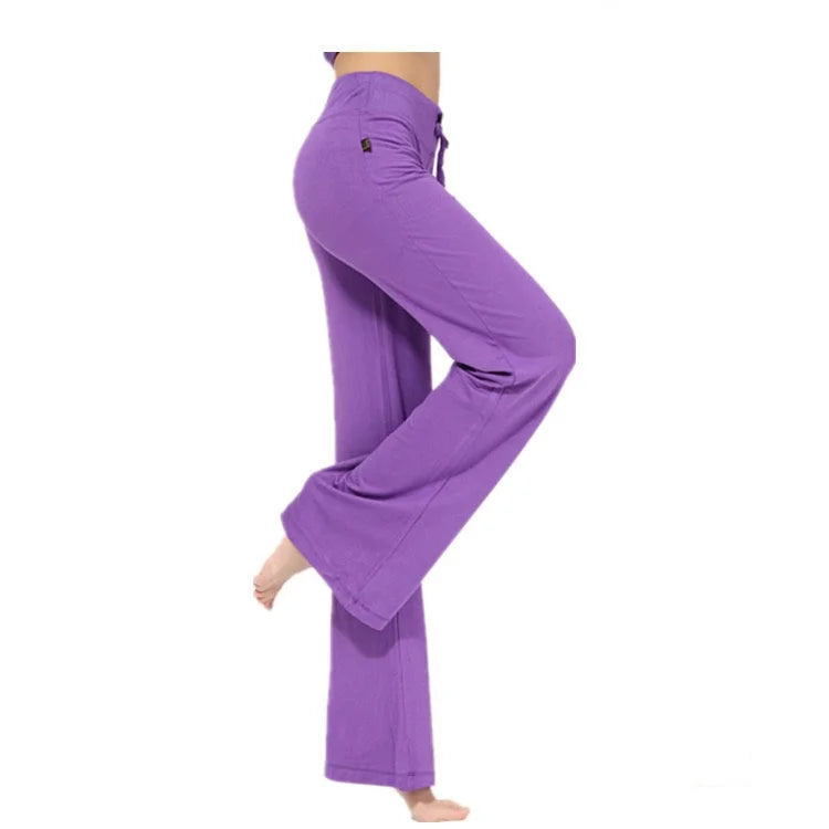 Yoga Flare Leggings for Women High-Waist Wide-Leg Seamless Fitness Workout Pants Gym Elastic Tights Sport Exercise Trousers