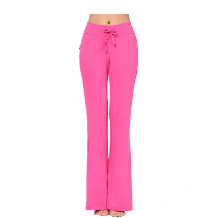 Yoga Flare Leggings for Women High-Waist Wide-Leg Seamless Fitness Workout Pants Gym Elastic Tights Sport Exercise Trousers