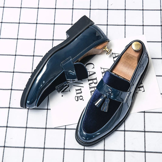 Men's Pointed Toe Suede Leather Oxfords Casual Dress Shoes Comfortable Breathable Slip-On Loafers for Business And Office