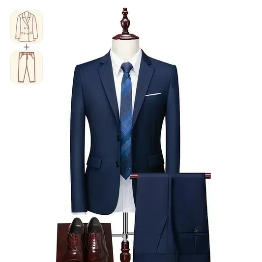 Big And Tall Men's Wedding Dress Blazer And Pants Set - Up to 12XL 155kg/340lbs Tailored Fit plus Size Grooming Smart Casual