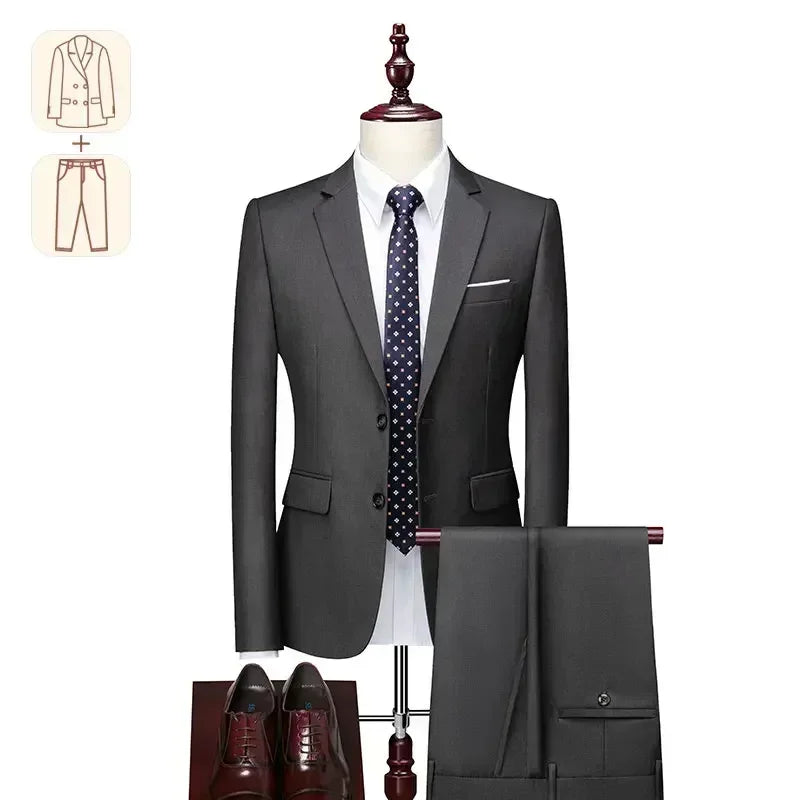 Big And Tall Men's Wedding Dress Blazer And Pants Set - Up to 12XL 155kg/340lbs Tailored Fit plus Size Grooming Smart Casual