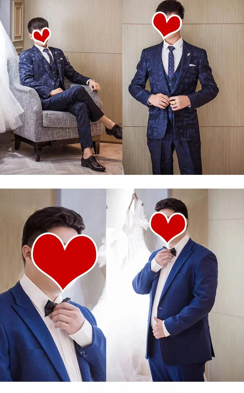 Big And Tall Men's Wedding Dress Blazer And Pants Set - Up to 12XL 155kg/340lbs Tailored Fit plus Size Grooming Smart Casual