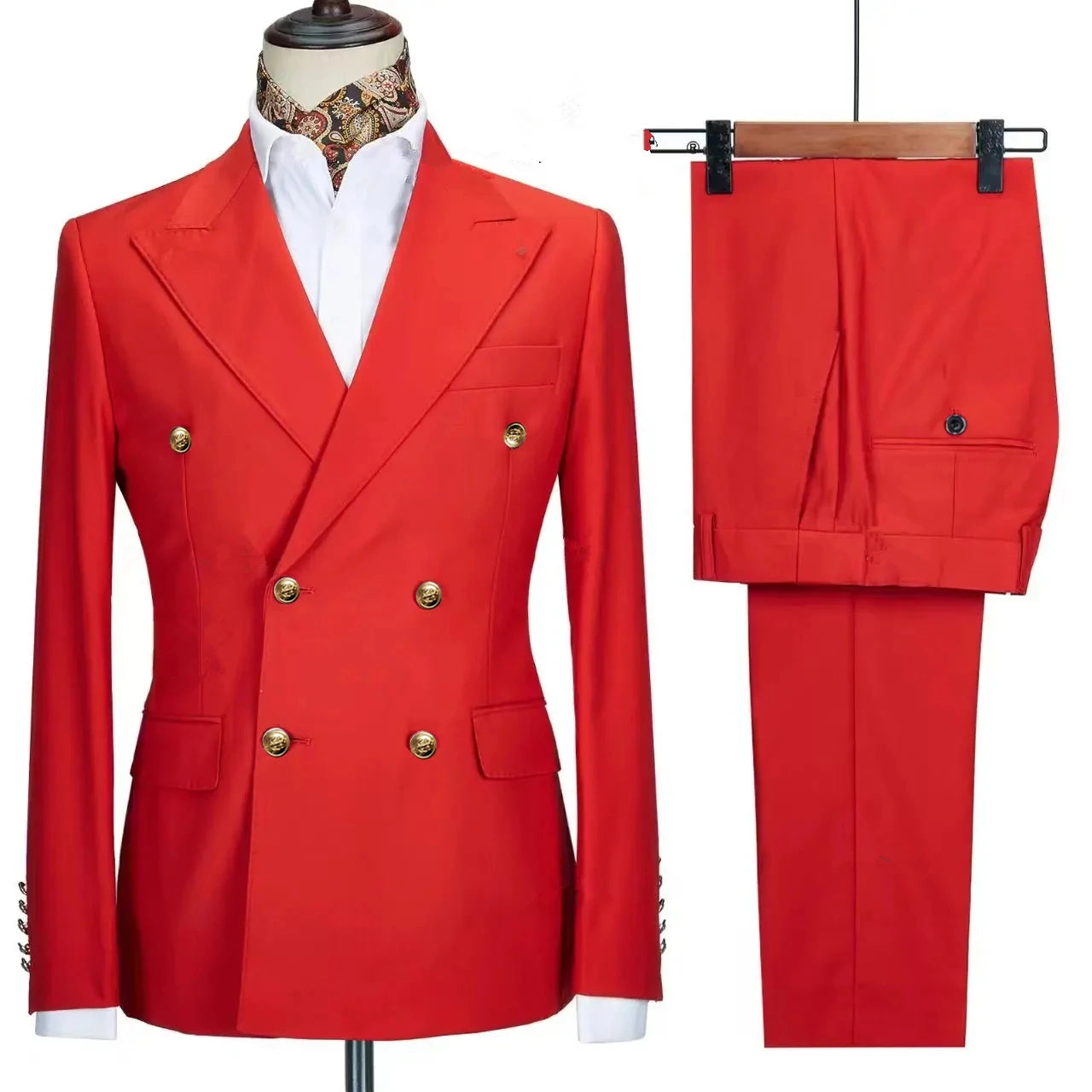Men's Slim Fit Woollen Suit 2 Piece Set Casual Business Dress Blazer Jacket And Pants Ensemble Fashionable Male Outerwear