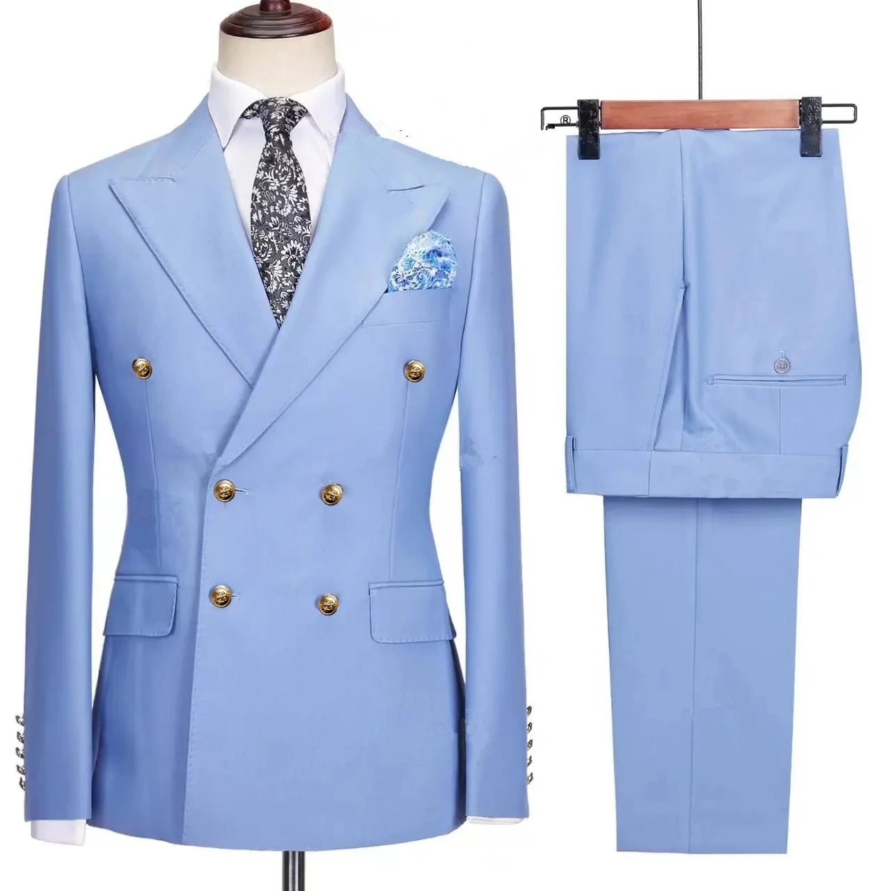 Men's Slim Fit Woollen Suit 2 Piece Set Casual Business Dress Blazer Jacket And Pants Ensemble Fashionable Male Outerwear
